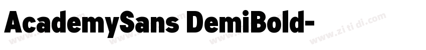 AcademySans DemiBold字体转换